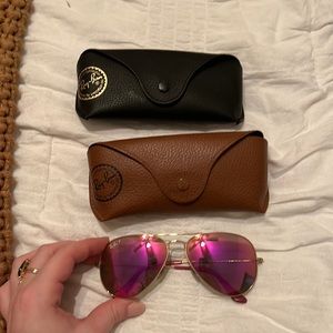 Pink polarized ray bans